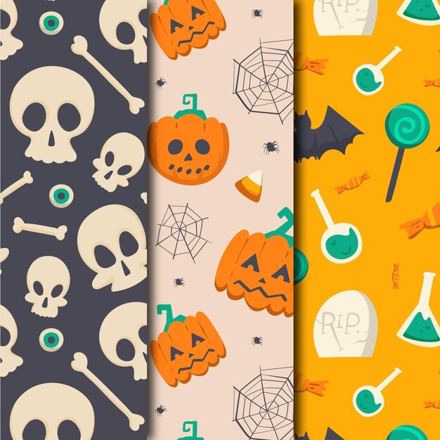 Patron de halloween dibujado a mano