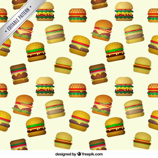 patrón de hamburguesas