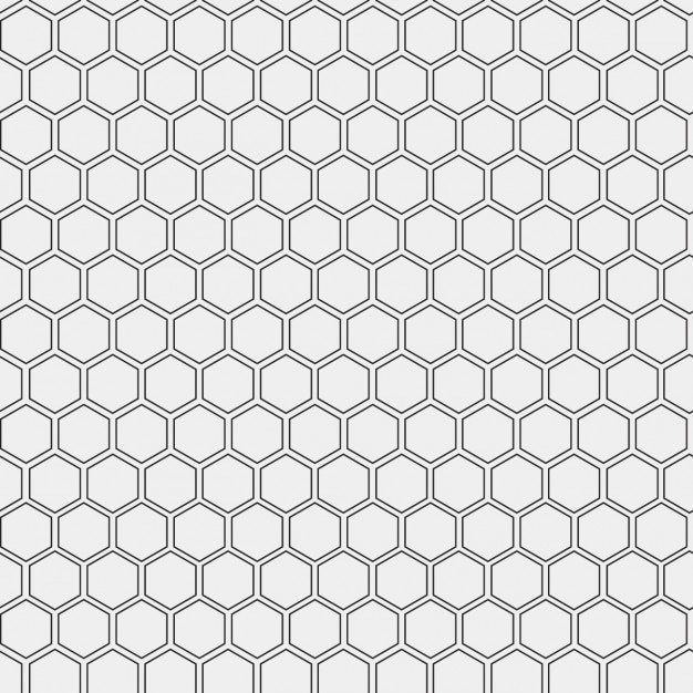 Vector gratuito patrón hecho con hexágonos trazados