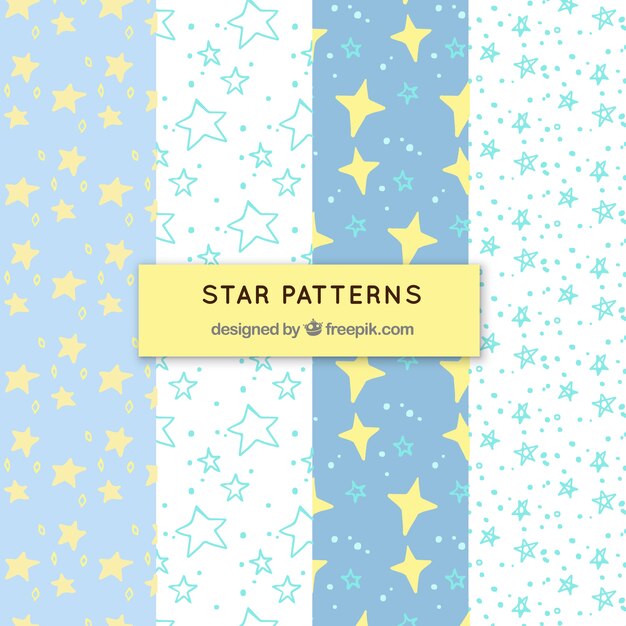 Patrón hecho a mano con estrellas