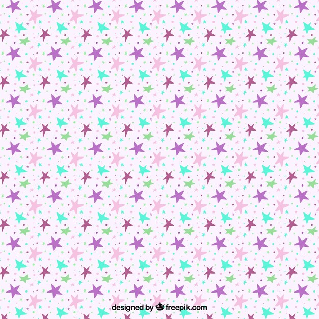 Patrón hecho a mano con estrellas