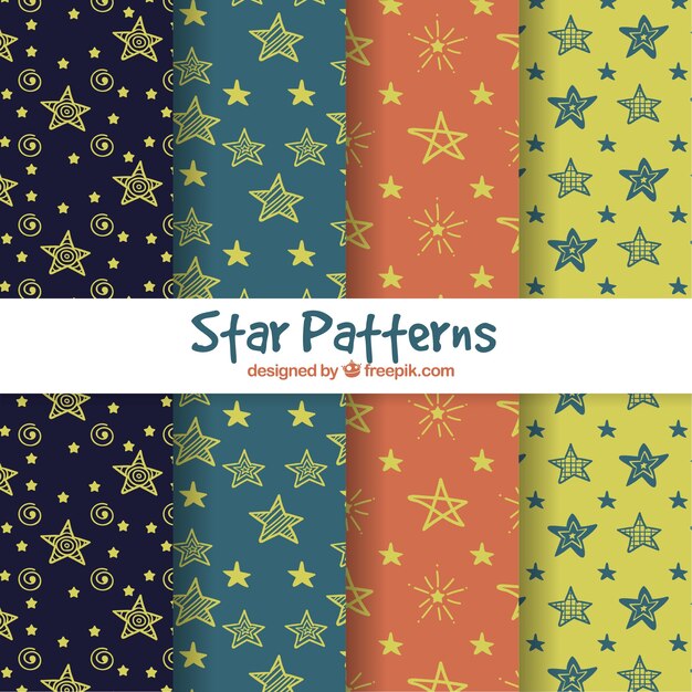 Patrón hecho a mano con estrellas