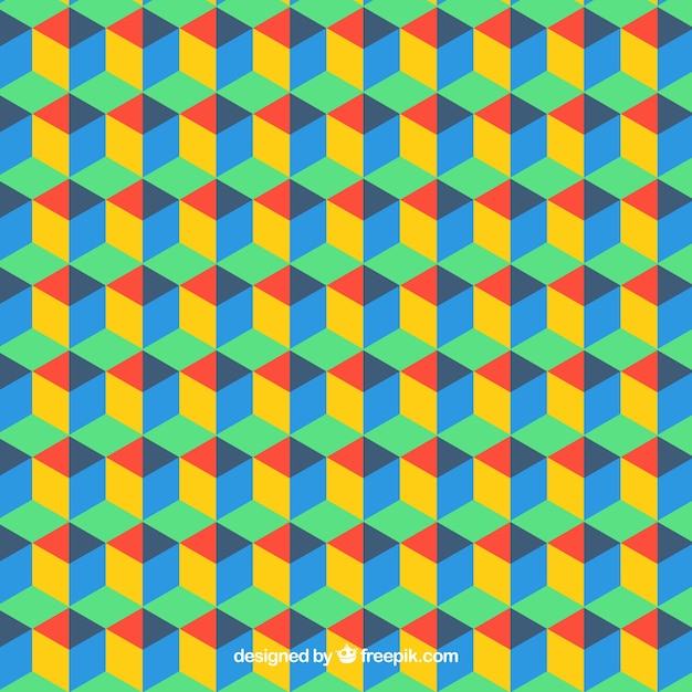 Patrón de hexágonos coloridos