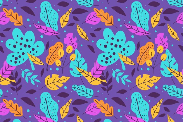 Patron para hojas abstractas dibujadas a mano