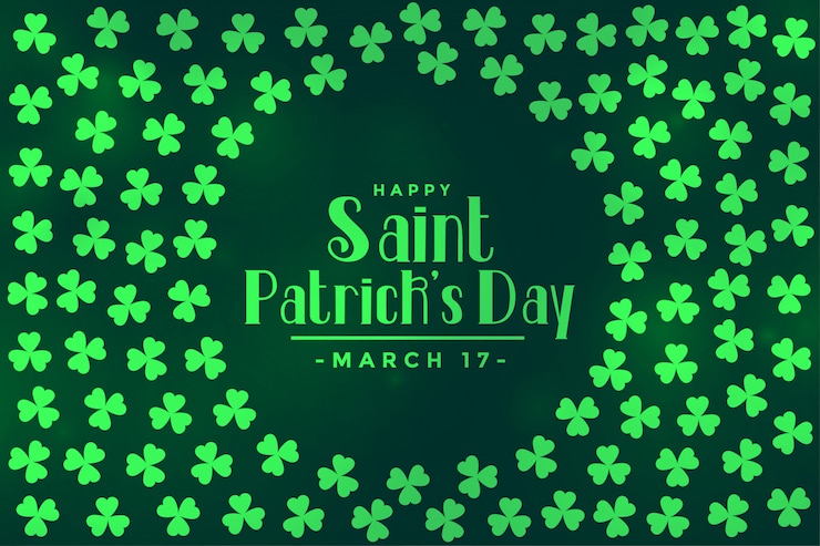 Vector gratuito patrón de hojas de trébol para el día de san patricio
