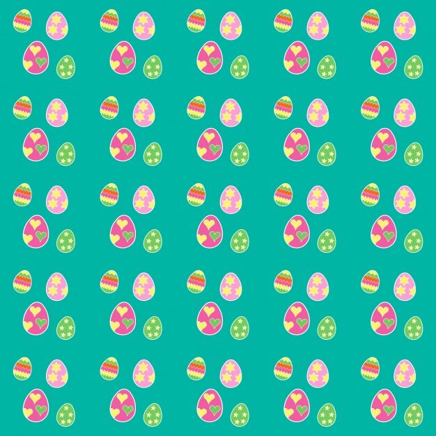 Patrón de huevos de Pascua en estilo colorido