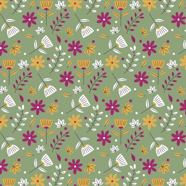 Patrón de ilustración de colores aw dibujado a mano
