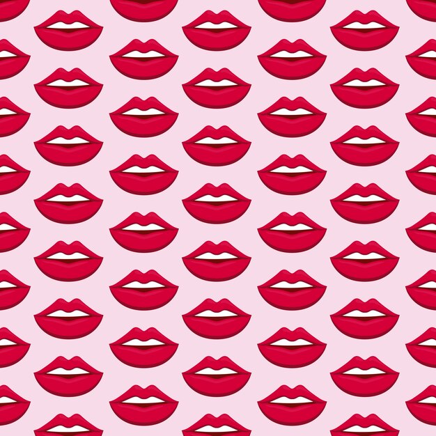 Patrón de labios femeninos de sensualidad.
