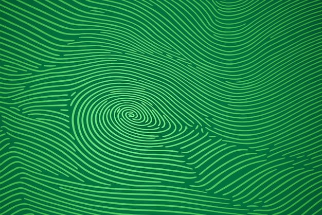 Vector gratuito patrón de línea en capas de huellas dactilares verde brillante