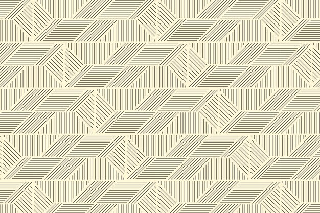 Patrón de líneas abstractas de diseño plano lineal