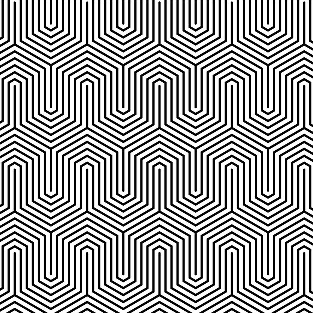 Patrón de líneas abstractas de diseño plano lineal