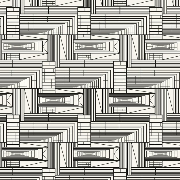 Patrón de líneas abstractas planas lineales