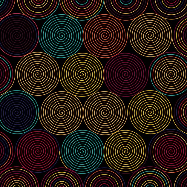 Patrón de líneas circulares colorido abstracto