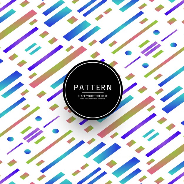 Patrón de líneas geométricas colroful moderno