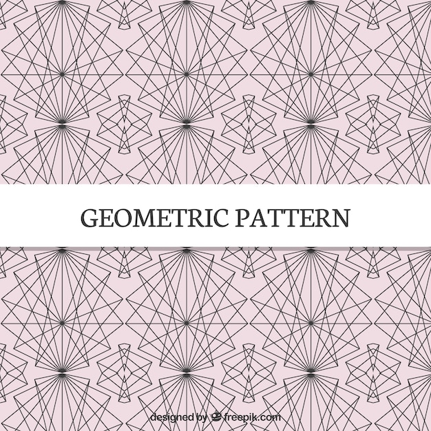 Vector gratuito patrón de líneas geométricas