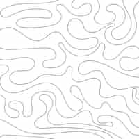 Vector gratuito patrón de líneas rizadas abstractas fondo