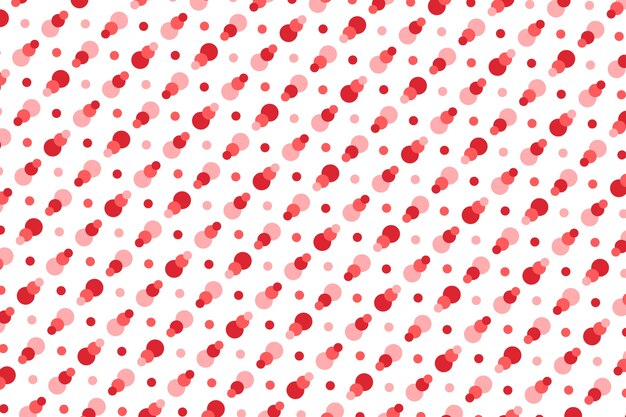 Patrón de lunares rojos de diseño plano