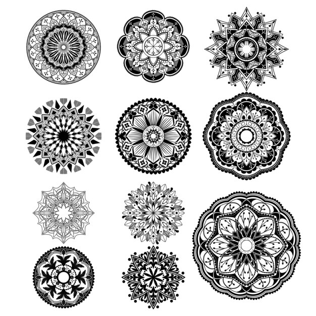 Patrón de mandala espiritual