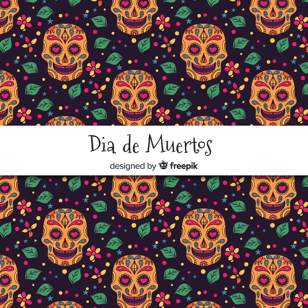 Patrón moderno del día de muertos