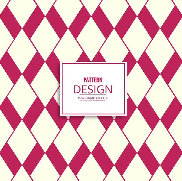 Patrón moderno con formas geométricas rojas y blancas