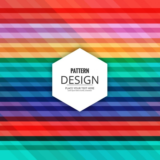 Vector gratuito patrón moderno de rayas coloridas