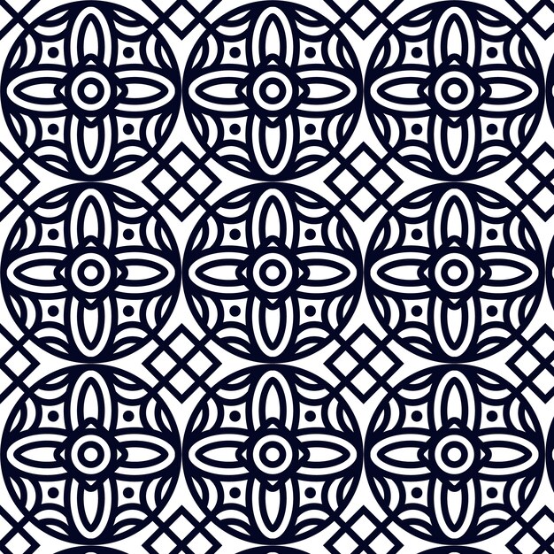 Patrón monocromático de diseño plano.