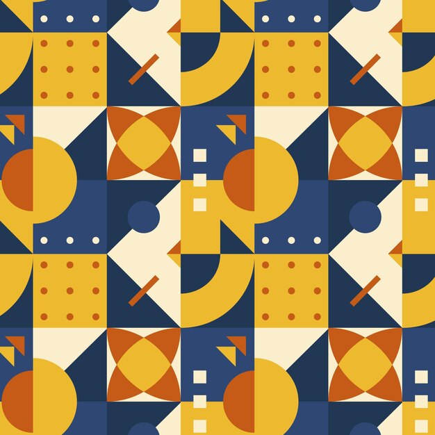 Patrón de mosaico de diseño plano