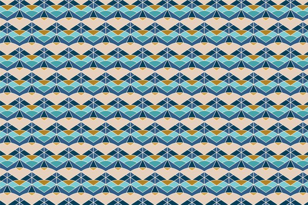 Patrón de mosaico geométrico de diseño plano
