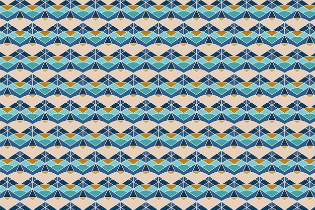 Patrón de mosaico geométrico de diseño plano