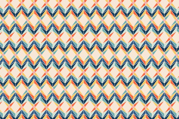 Patrón de mosaico geométrico de diseño plano