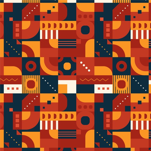 Patrón de mosaico geométrico de diseño plano
