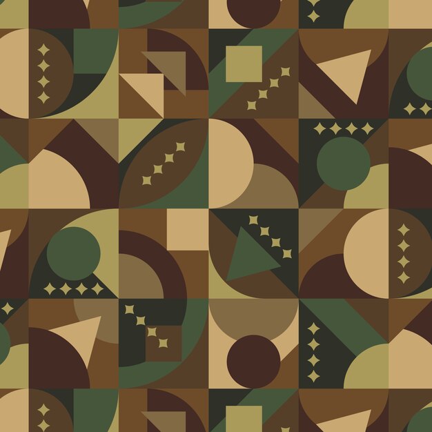 patrón de mosaico geométrico de diseño plano
