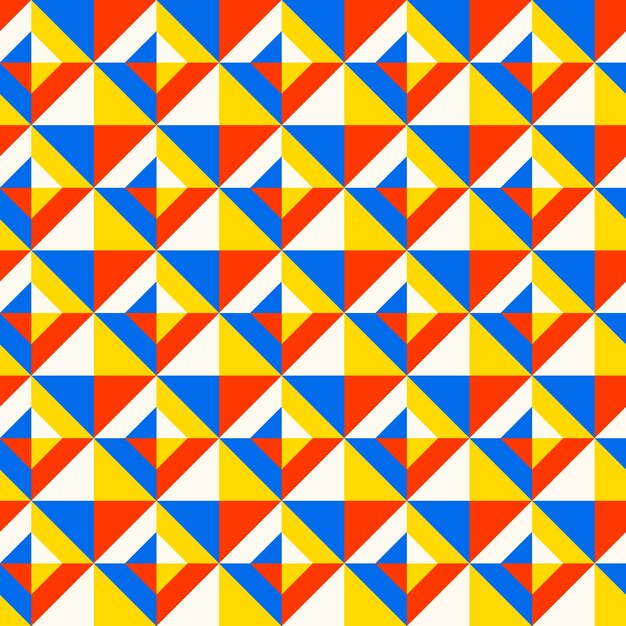 Patrón de mosaico geométrico de diseño plano