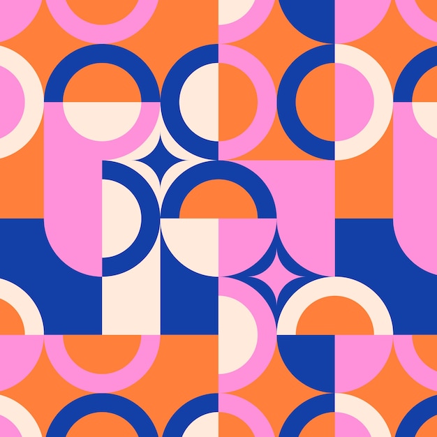 patrón de mosaico geométrico de diseño plano