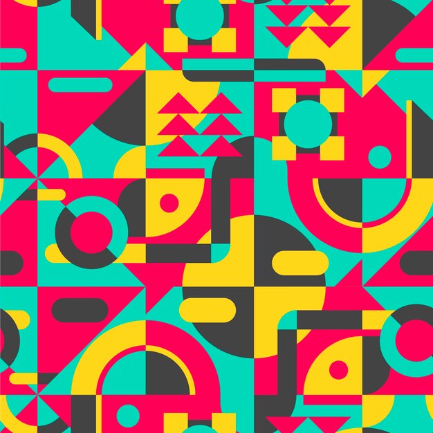 Patrón de mosaico plano