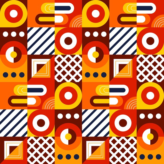 Patrón de motivo de mosaico de diseño plano