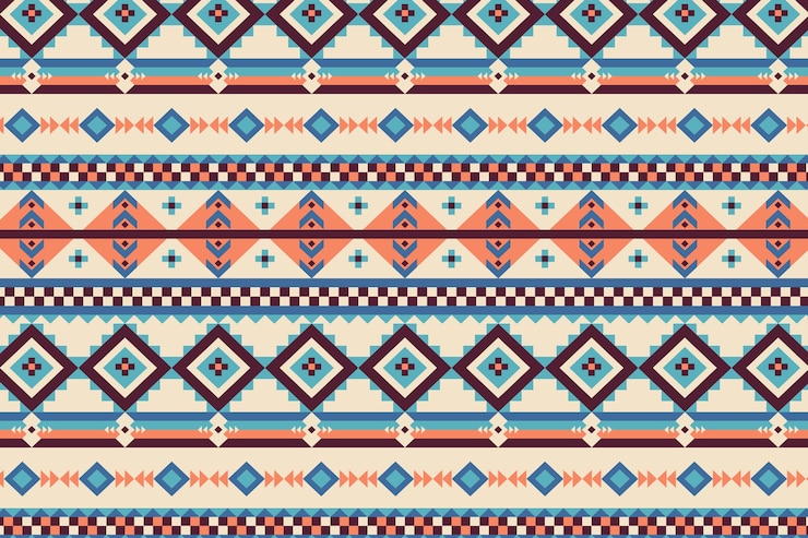Vector gratuito patrón nativo americano de diseño plano