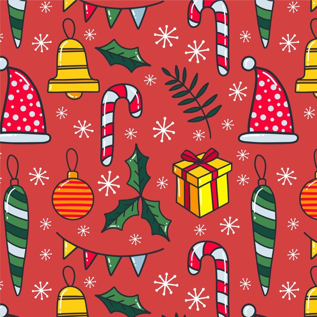 Patrón de Navidad divertido colorido