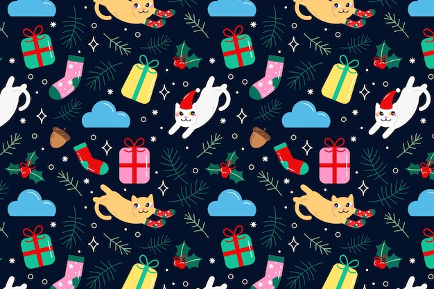 Patrón de Navidad divertido colorido
