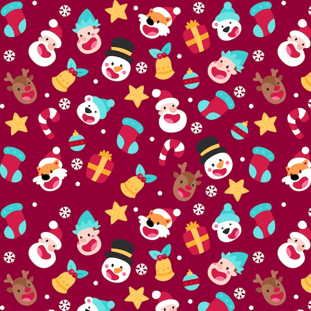 Patrón de navidad divertido