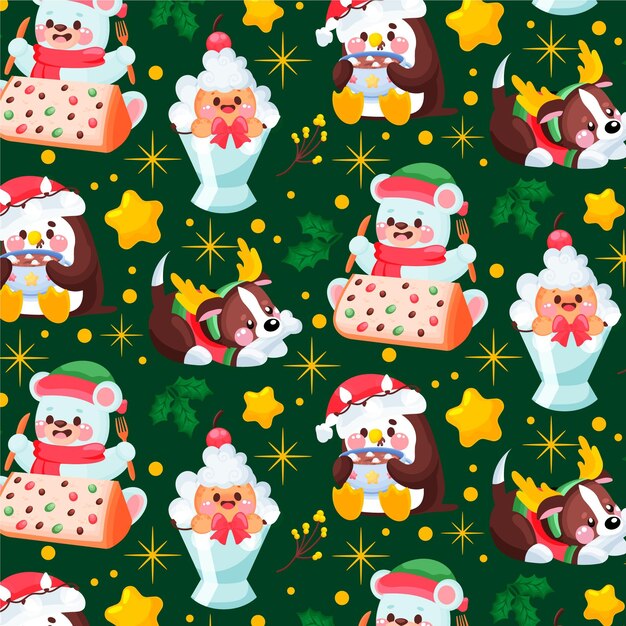 Patrón de navidad divertido