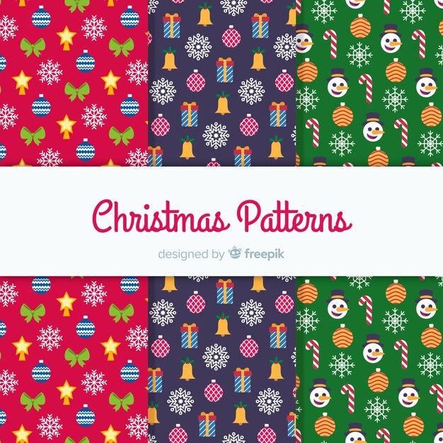 Patrón navidad elementos pequeños