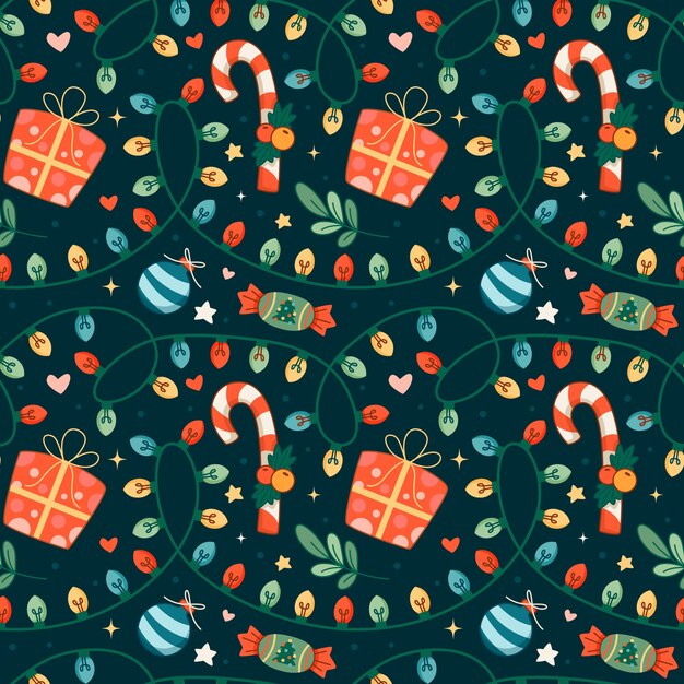 Patrón de navidad plano