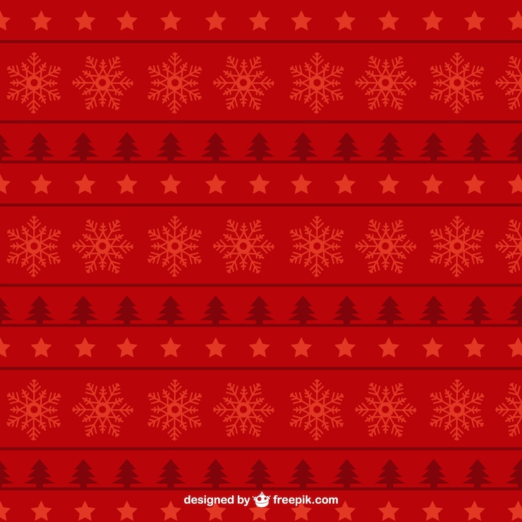 Vector gratuito patrón navideño rojo