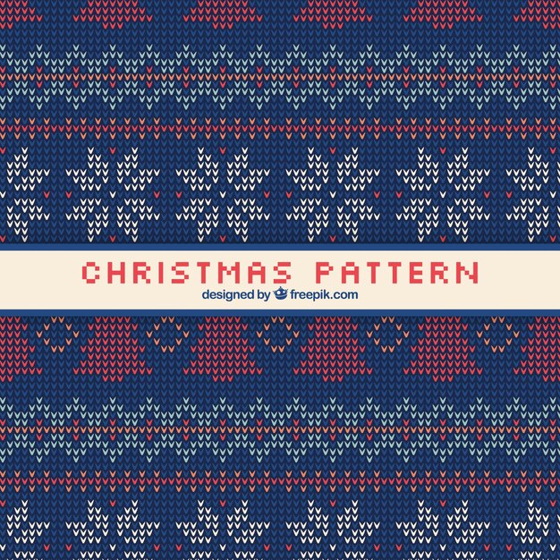 Patrón navideño con textura de tela 
