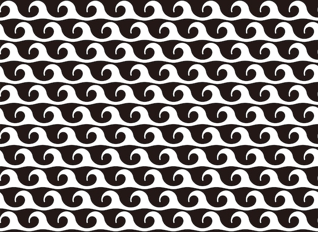 Patrón de onda transparente vintage japonés vectorial repetible horizontal y verticalmente