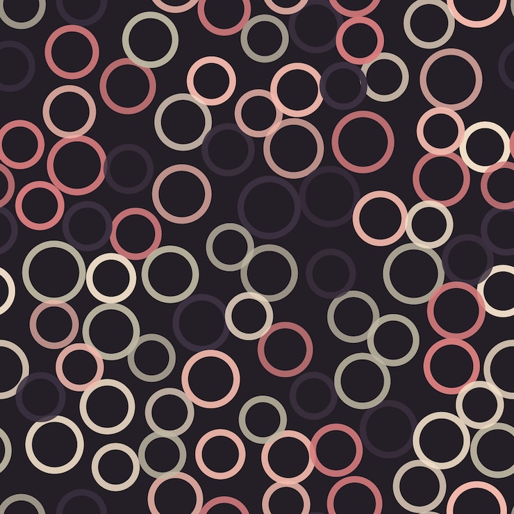 Vector gratuito patrón oscuro de anillos