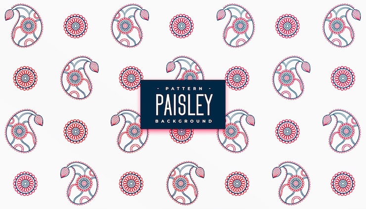 Vector gratuito patrón de paisley de colores agradables sobre fondo blanco.