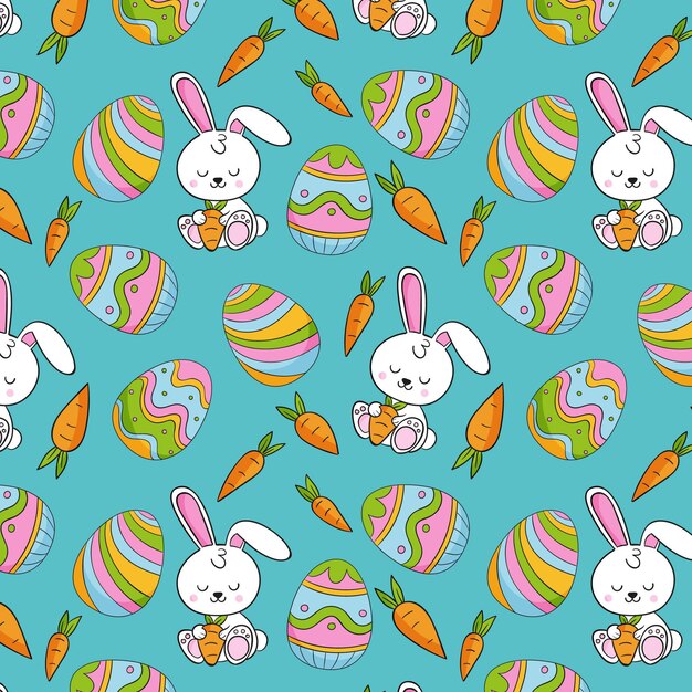 Patrón de Pascua dibujado a mano