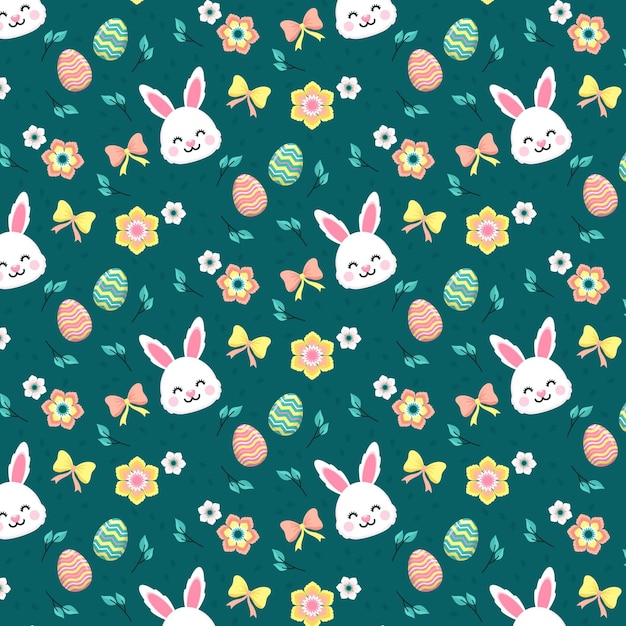 Patrón de pascua de diseño plano